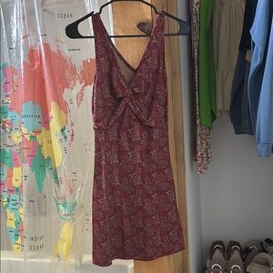 Floral Burgundy Dress